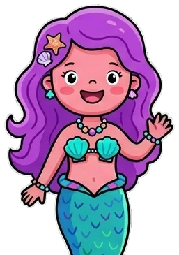 Purple-haired mimmaid